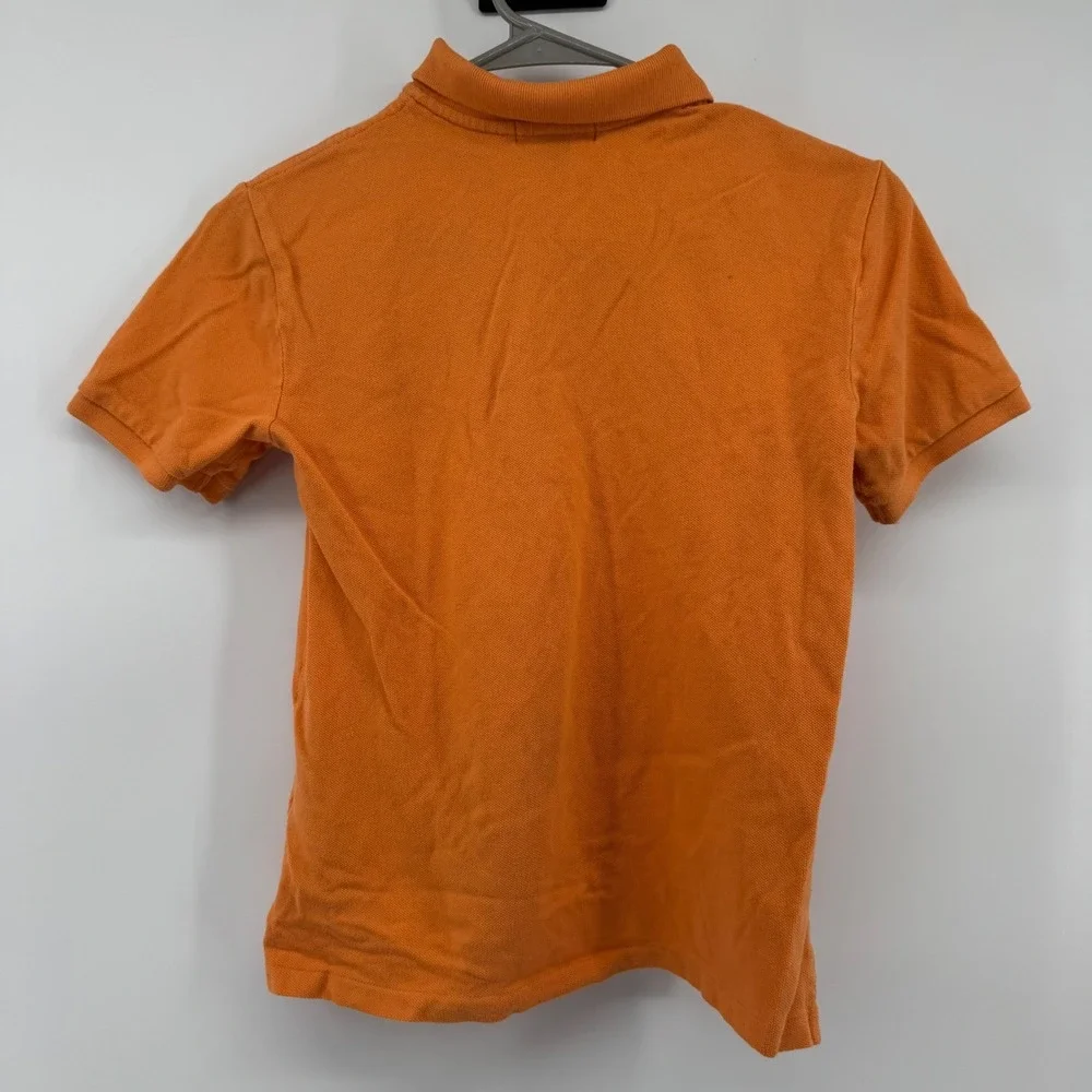 Polo Ralph Lauren Kids Medium 10 -12 Orange Short Sleeve Shirt Embroidered‎ Pony